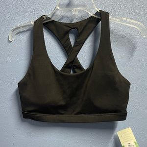 NWT! BRISAS BLACK KEY HOLE BACK SPORTS BRA LADIES SIZE MEDIUM